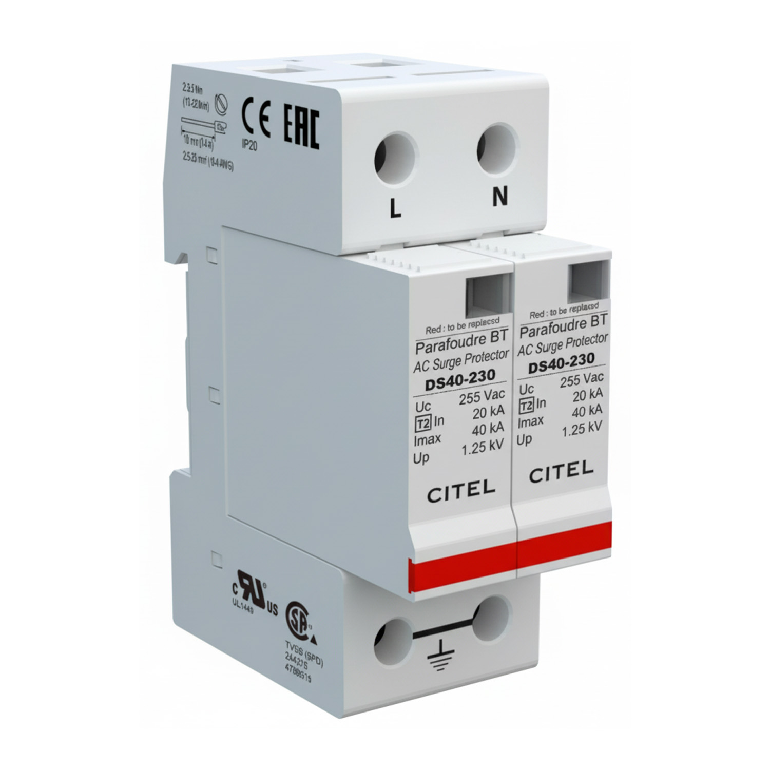 Προστατευτής υπερτάσεων CITEL AC μονοφασικός T2 / C461501 DS42-230
